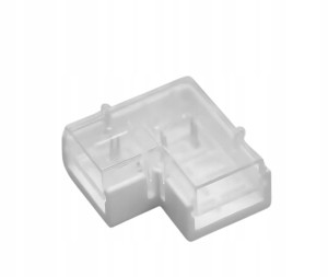 Złączka wodoodporna taśm COB LED 10mm (8mm podkład) kątowa L 2pin