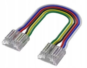 Złączka do taśm COB LED 12mm jednostronna z przewodem RGBCCT 6-pinowa