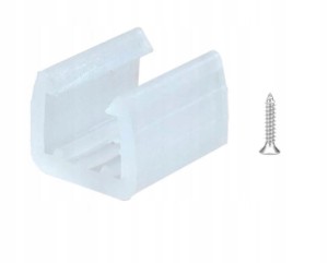 Uchwyt do montażu taśm wodoodpornych COB LED 8mm 230V 12V 24V z wkrętem