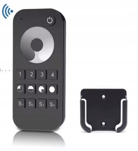 Pilot RF RT6 - 4 strefy, jednokolorowy do sterowania LED (czarny) 2.4GHz