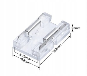 Złączka do taśm COB LED 8 mm obustronna prosta do połączenia dwóch taśm