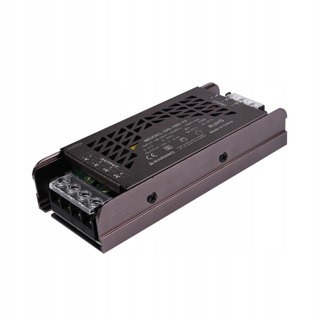 Zasilacz 24V 100W Super Slim 4,16A IP20 DO TAŚMY LED SUPER JAKOŚĆ Czarny